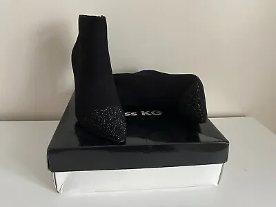 Kurt Geiger Miss KG Shirley Ladies Black Suedette Ankle Boots - Size 8 • £39.99