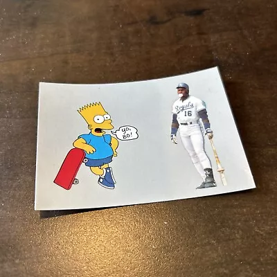 Bo Jackson X Bart Simpson Bo Knows Bart Card Yo Bo! • $2.95