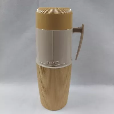 Vintage Thermos Model #6402 Harvest Gold And White Quart Size • $19.95