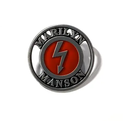 Marilyn Manson 'Shock Symbol' Heavy Metal Band Enamel Lapel Pin Metal Brooch Pin • $7.95
