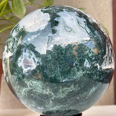 3330g  Natural Moss Agate Ball Quartz Crystal Sphere Reiki Meditation Decoration • $0.63