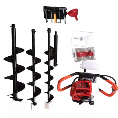 Auger Post Hole Gas Powered Earth Auger Digger Fence Ground Drill Set 52CC/71CC  • $197