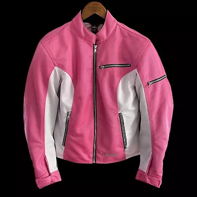 FIRSTGEAR Motorcycle Biker Jacket Womens Medium Pink Armor Padded NWOT • $89.95