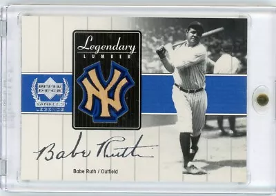 2000 Upper Deck Legendary Lumbers BABE RUTH Game-Used Bat Relic -  Yankees • $450