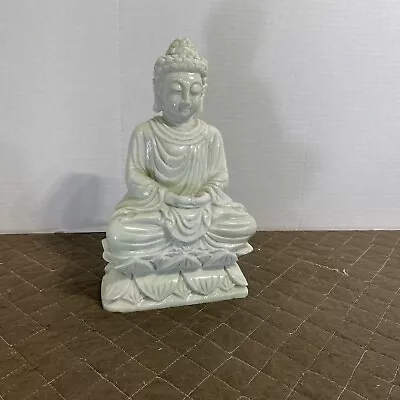 Shakyamuni Buddha Statue Marble Sitting 12” Heavy Carved See Details • $153.30