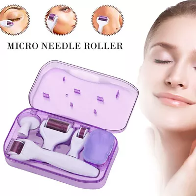 $27.07 • Buy 6 In1 Titanium Derma Roller Dermaroller Micro Needle Skin Care Kit 0.5*1*1.5MM=