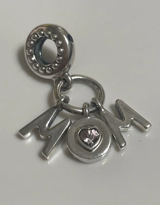 $55 • Buy Genuine PANDORA Mum Letters Dangle Charm 797059NSP  New Retired