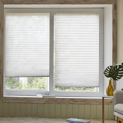 [4Pack] Gray-RV Trailer Pleated Blind Shades (35x90 ) Cordless Self Blinds • $44.95