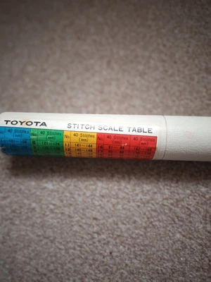 £7 • Buy Toyota Stitch Scale Table, With 1 Clear Sheet And 20 Ruler Gauges