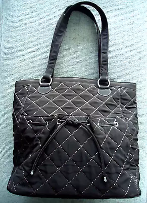 Vera Bradley Brown Quilted Microfiber Tote • $19.99