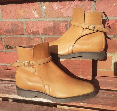 £85 • Buy Dr. Martens GT Hawkins 8728 Tan Strap & Buckle Chelsea Boots UK 9.5 EU 43.5
