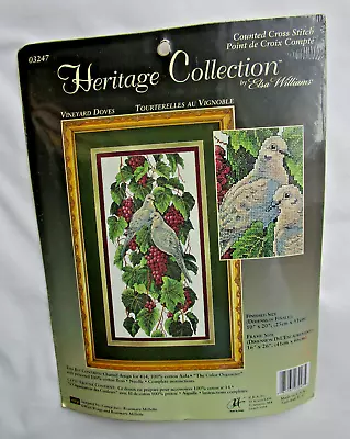 Elsa Williams Heritage Collection  Vineyard Doves  Counted Cross Stitch Kit • $49.99