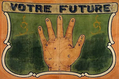 Your Furture Hand Palm Reading Palmistry Freak Show Vintage Poster Repro FREE SH • $22.15