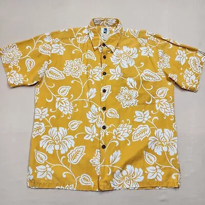 Kahala Hawaiian Islands Men's Print Floral Shirt Size L Short Sleeve Button Down • $24.99