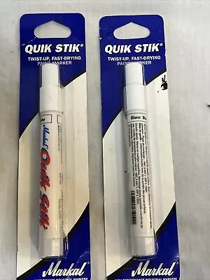 Markal 61051 Quik Stik Twist Long-Lasting Solid Paint Marker White 2 Packs New • $20