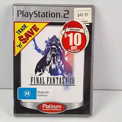 Final Fantasy XII (7) - Sony Playstation 2 (PS2) Game *W/ Manual* • $12.54