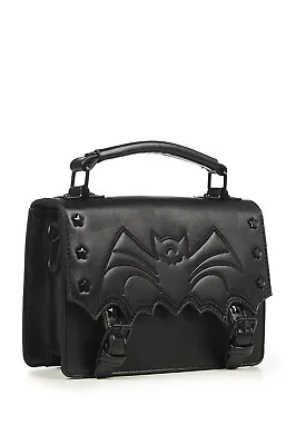 £37.99 • Buy Black Gothic Punk Emo Rockabilly Bat Horror Nocturne Satchel Bag BANNED Apparel