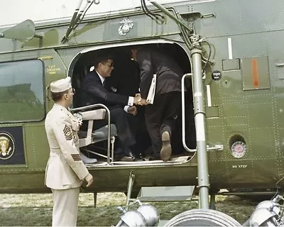 President John F. Kennedy Seated In Marine One Helicopter 1961 New 8x10 Photo • $8.99