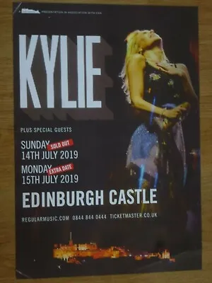 Kylie Minogue -- Edinburgh Castle  2019 Live Music Show Tour Concert Gig Poster. • £7.95