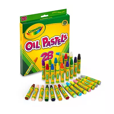 28 X Crayola Colored Pencils Oil Pastel Crayons Arts And Crafts School Home • £7.99