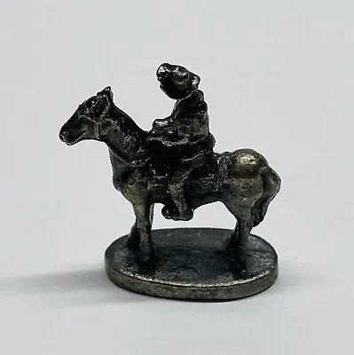 Vintage Miniature Metal Cowboy On Horse Figurine Dollhouse 1.25” Art Decor 11 • $15.32