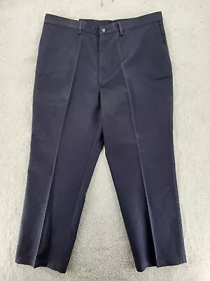 Men's Haggar Pants Freedom Khaki Navy In Color Stain Resistant 40/30 NWT • $32.82