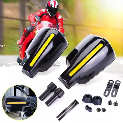 22mm 7/8'' Universal Hand Guards Handlebar Motorcycle Dirt Bike Handguards Black • $17.99