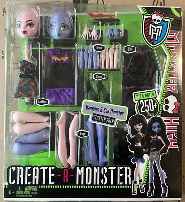 Monster High Create-a-Monster Starter Pack Vampire & Sea Monster. • $100