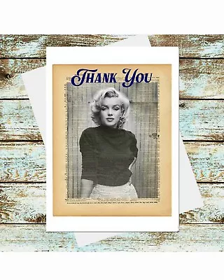 Thank You Card Set Of 6 Card Vintage Marilyn Monroe Disctionary Art • $15.95