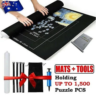 Jigsaw Puzzle Roll Up Mat Puzzle Storage Saver Pad Kit Toys With Inflator Tool • $16.99