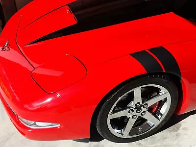 Chevy Corvette 4  Fender Hash Marks Vinyl Graphics Stripes Decals C8 C7 C6 C5 C4 • $34.95