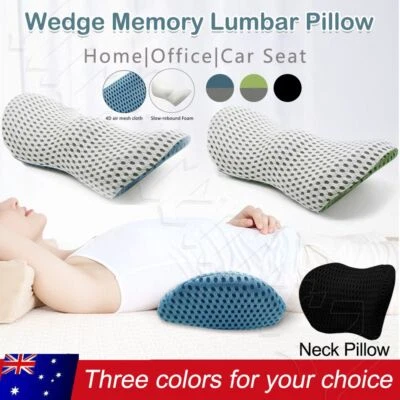$22.59 • Buy Memory Foam Lumbar Back Waist Support Cushion Seat Pillow Home Car Office Chair
