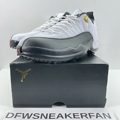 Nike Air Jordan 12 Low Golf Taxi White Black Gold DH4120-100 Men’s 7 / WMS 8.5 • $109