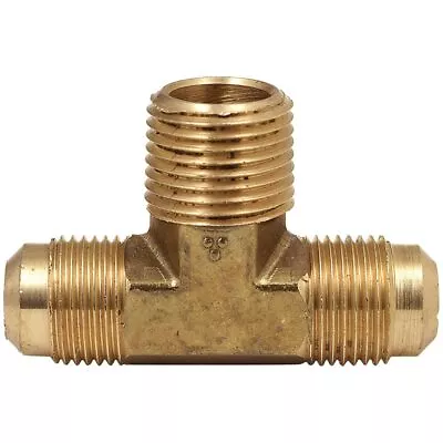 Thrifco 9445010 #45 3/8 Inch Flare X 1/4 Inch MIP Brass Tee • $10.74