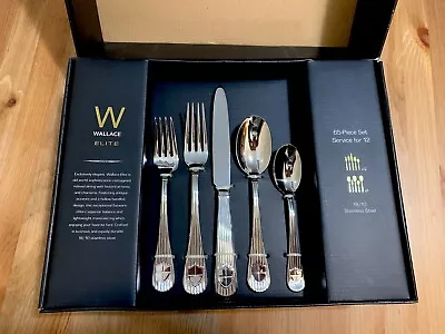 Wallace Elite Tribute Stainless Steel 18/10 65 Piece Flatware Set New In Box • $169.99