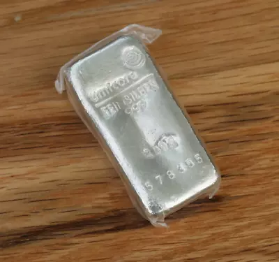 Umicore 250g 0.999 Fine Silver Cast Invemstment Bullion Bar Sealed LikeNew LBMA • £172