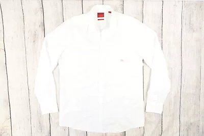 Hugo Boss C-mabel White 16.5 34/35 Sharp Fit Easy Iron Button Front Shirt Defect • $28.98