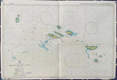 Admiralty 1950 NORTH ATLANTIC OCEAN ARQUIPELAGO DOS ACORES Map Chart Maritime • $101