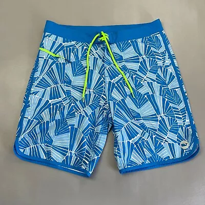 Vineyard Vines Abstract Palms Board Shorts Swim Trunks Blue Men's 32 • $20