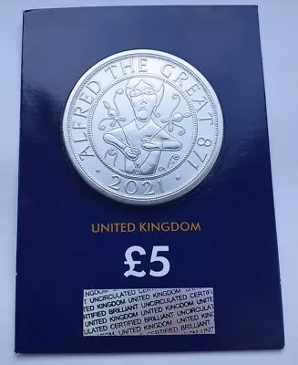 £24.99 • Buy 2021 Royal Mint UK - Alfred The Great £5 Brilliant Unc Coin Change Checker - New