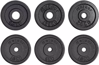 Meteor Essential Cast Iron Weight Plate 25.4Mm Hole Standard Plate Weightlif... • $28.02