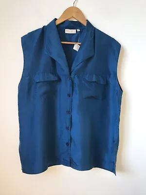 £24.99 • Buy Vintage Charlotte Halton For River Island UK14 EUR42 100% Pure Silk Shirt Button