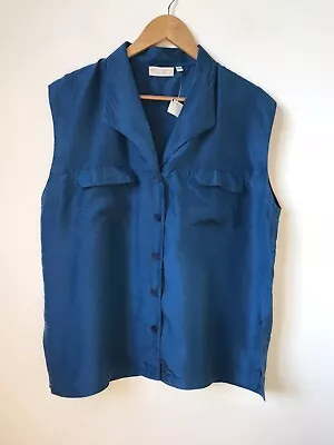 £24.99 • Buy Vintage Charlotte Halton For River Island UK14 EUR42 100% Pure Silk Shirt Button