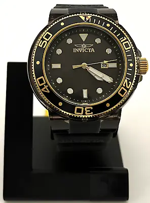 Invicta Mens Pro Diver Black Transparent Plastic Watch With Silicon Band 32337 • $70