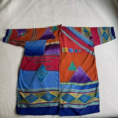 Vintage Women’s Deeva Silk Kimono 80s 90s Sheer One Size • $13.99