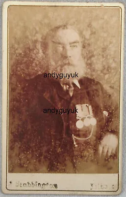 Cdv Crimean War Veteran Military Medal Stubbington Kilburn Rare Antique Photo • £34.95