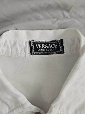 Versace Vintage Mens Cowboy Shirt L • $225