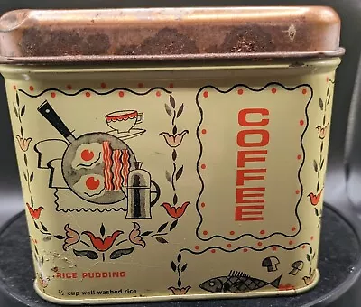 Vintage Cheinco Food Storage Tin With Recipes • $12.23