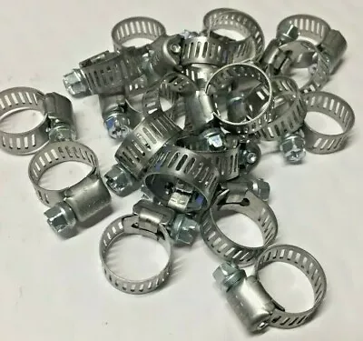 20 Pc Mini Clamp  Size  #4 Dia 5/16  - 5/8  (8mm - 16mm) Hose Clamp • $11.99