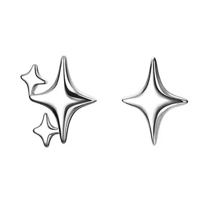 925 Stamp Silver Gold Color Star Stud Earrings Women Girl Gift • $1.49